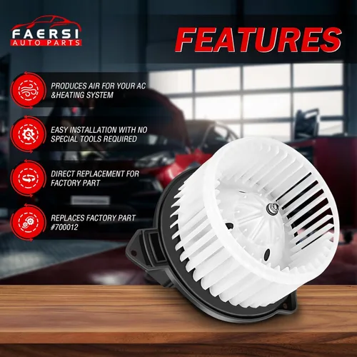 Vista 2 de FAERSI Motor soplador de plástico ABS con jaula de ventilador compatible con Dodge Ram 1500 2002-2008, Dodge Ram 2500 3500 2003-2009, Dodge Ram 4500