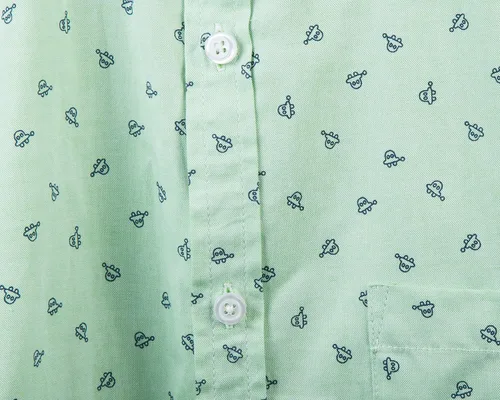 Vista 5 de Men's Premium Polka Dot Print Casual Shirt Short Sleeve Cotton Shirts