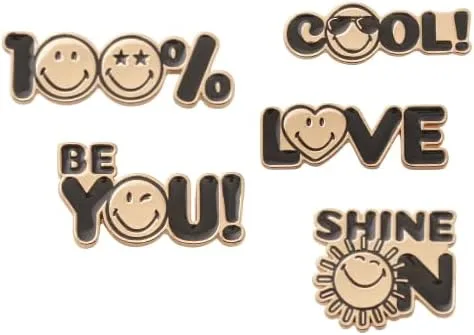 Vista 4 de Crocs Icon Pack Jibbitz Shoe Charms, Smiley