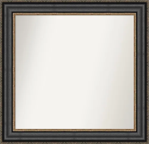 Vista 317 de Amanti Art Espejo personalizado, espejo de baño negro puente, espejo de pared o espejo de tocador de baño sobre el fregadero (26 x 26 pulgadas)