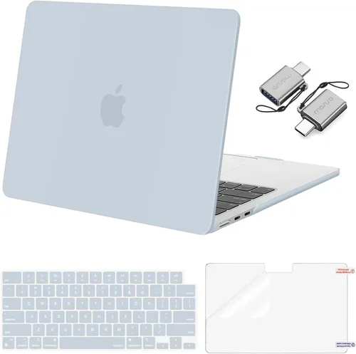 Vista 30 de Mosiso Funda para MacBook Air de 13 y 13.6 pulgadas, 2024, 2023 y 2022, M3 A3113, M2 A2681, Touch ID, carcasa rígida, cubierta de teclado, protector