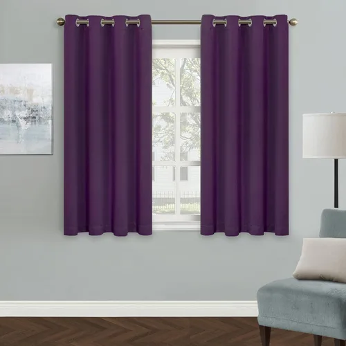 Vista 110 de MYSKY HOME Cortinas Aqua para Armario para Entrada Cortina Opaca para Puerta para Sala de Estar Cortina Oscurecedora de Habitación con Ojales