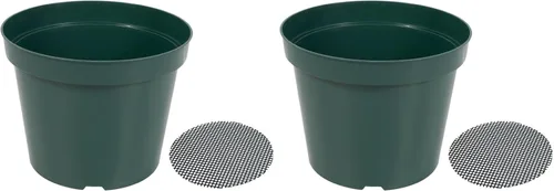 Vista 14 de Macetas de plástico negro RooTrimmer de 4/6/8 pulgadas, paquete de 15, plástico engrosado con agujeros de drenaje, para interior/exterior