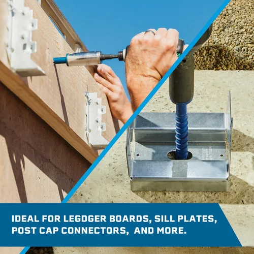 Vista 6 de Tapcon + Anclajes de hormigón Climaseal™ de cabeza hexagonal de servicio pesado 1/2 x 3, 10