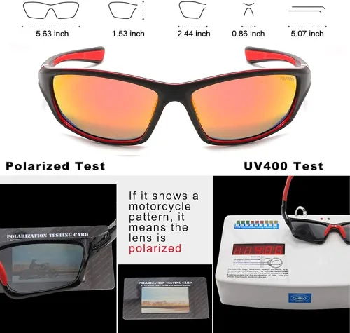 Vista 6 de JUASHINE Gafas de sol deportivas polarizadas para hombres y mujeres pesca béisbol ciclismo correr conducir golf motocicleta protección UV400