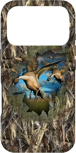 Vista 30 de Carcasa para iPhone 17, diseño de camuflaje de caza de aves acuáticas