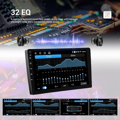 Vista 9 de 4G+64G Radio de coche estéreo para Ford Expedition 2007-2014 con CarPlay inalámbrico Android Auto 9 "Pantalla táctil Radio Android 13 Estéreo