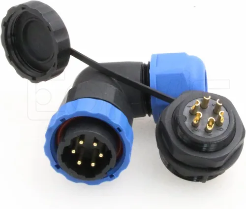 Vista 10 de SD20 2 Pin Aviación Conector Ángulo Recto 25A 380V Automotriz Plástico IP68 Enchufe Impermeable Enchufe Macho Hembra Eléctrico Montaje Posterior