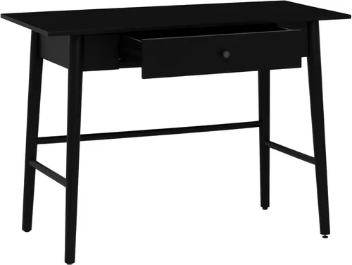 Vista 12 de Linon Escritorio de madera negro con un cajón Melissa