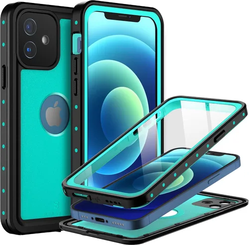 Vista 17 de BEASTEK NRE Series - Funda impermeable para Apple iPhone 12, a prueba de golpes, con certificación IP68, con protector de pantalla integrado, funda