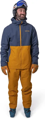 Vista 2 de Flylow Chaqueta de patrulla para hombre, impermeable, transpirable, abrigo de esquí y snowboard