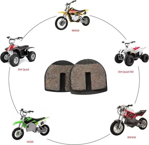 Vista 3 de KAMIER Pastillas de freno delanteras y traseras redondeadas de repuesto para Razor MX650 MX500 SX500 Mcgrath Dirt Bike Electric 4 Wheeler ATV Dirt