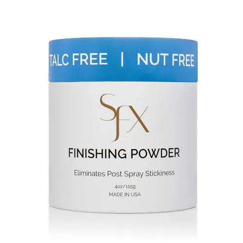 Vista 2 de SunFX Polvo fijador – Velo de acabado de bronceado post aerosol, polvo de bronceado sin sol, brillo translúcido, brillo corporal sin talcless