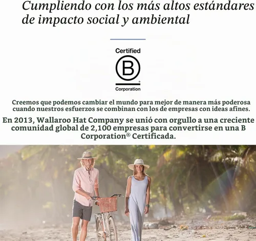 Vista 8 de Wallaroo Hat Company Cabo Fedora para hombre - Protección solar UPF 50+, sombrero de ala ancha con correa para la barbilla, ajustable