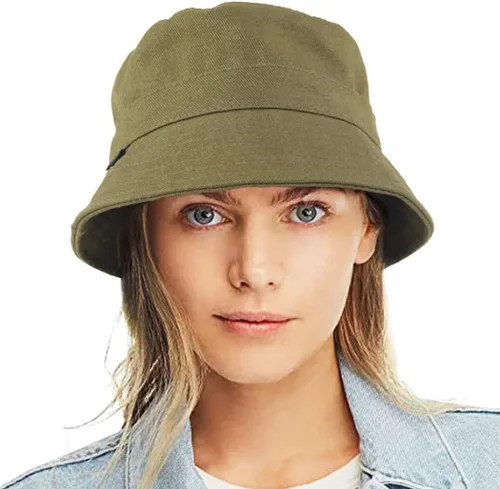 Vista 15 de Sombrero de pescador de algodón lavado de lona para mujer, estilo pescador, verano, playa, sol