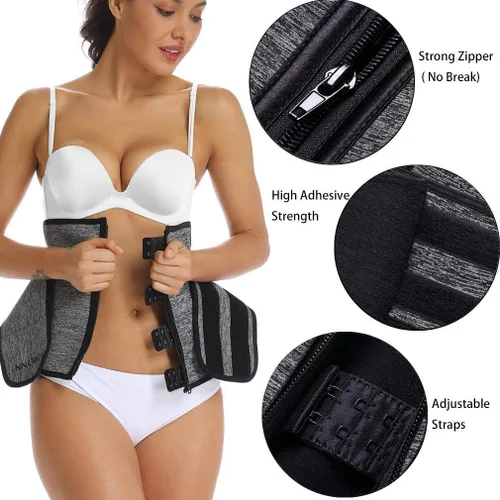 Vista 4 de HOPLYNN Corsé de Neopreno para Entrenamiento de Cintura con Sudoración, Moldeador Recortador, Cinturón para Mujeres