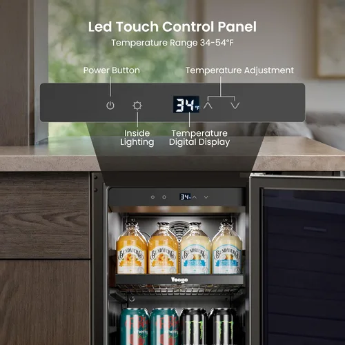 Vista 2 de Yeego Refrigerador de bebidas al aire libre de 15 pulgadas, mini