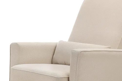 Vista 9 de Silla giratoria tapizada DaVinci Olive; incluye un otomano, Crema