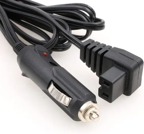 Vista 3 de Compresor portátil de ángulo recto de 12 V CC, mini refrigeradores de automóvil, cable de alimentación termoeléctrico universal para automóvil