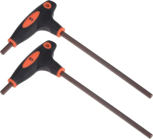 Vista 8 de uxcell Llave hexagonal de 0.079 in con mango en T de doble extremo, acero métrico S2 2 piezas