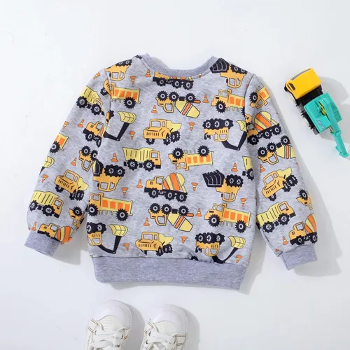 Vista 3 de Popshion - Sudaderas de dinosaurios para niños, pulóveres deportivos de caricaturas de manga larga, tallas 1-7T
