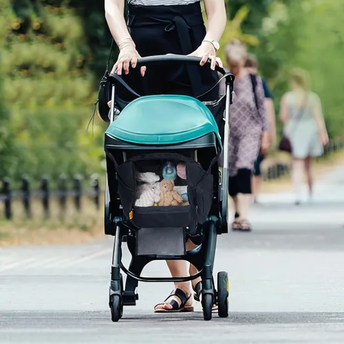 Vista 7 de Bolsa de almacenamiento compatible con el cochecito de asiento de automóvil Doona, accesorios de cochecito, gran capacidad, accesorios para bolsa