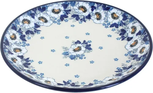 Vista 10 de Blue Rose - Plato de postre Blue Alyce - 7.75 pulgadas de diámetro - Hermoso plato para pasteles, aperitivos o aperitivos
