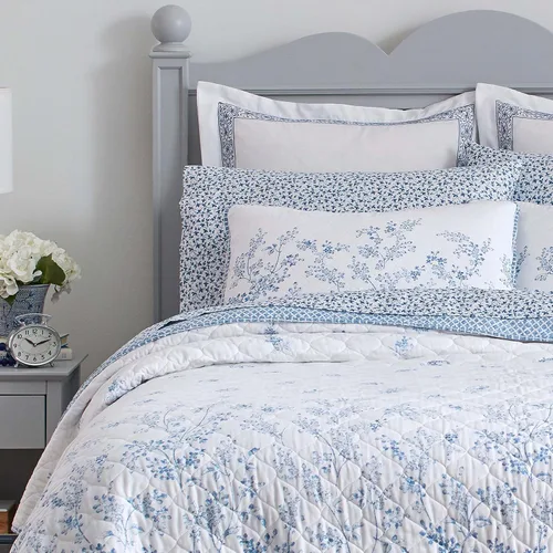 Vista 10 de Laura Ashley Home - Juego de edredón individual, ropa de cama de algodón reversible con funda a juego, decoración del hogar prelavada para mayor