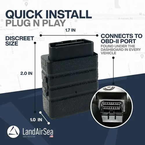 Vista 3 de LandAirSea Sync GPS Tracker - 8.95 por mes. Cobertura global completa. Seguimiento en tiempo real 4G LTE para vehículos, activos, flotas y ancianos.