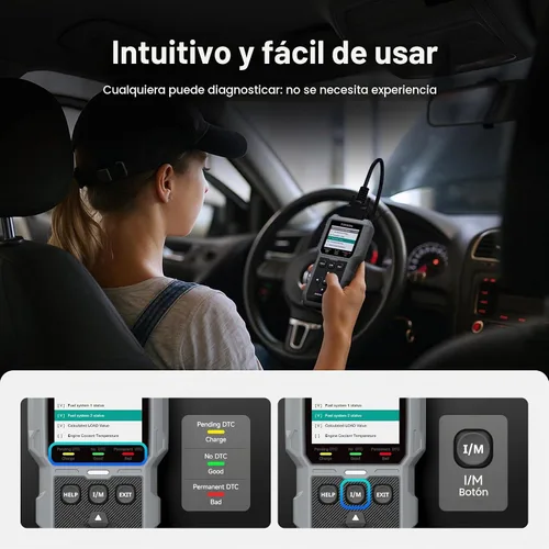 Vista 8 de TOPDON AL500B Escáner OBD2 Probador de Batería 2 en 1 Lector de Código, Diagnóstico OBDII Completo, Pruebas de Batería de 12V y Pruebas de Arranque