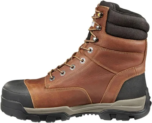 Vista 3 de Carhartt Botas industriales Cme8355 con punta compuesta impermeable de 8 pulgadas para hombre, Marrón