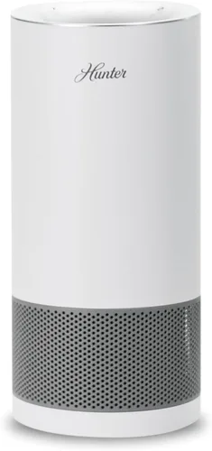Vista 11 de Hunter Fan Company HP400 - Purificador de aire de torre redonda para habitaciones pequeñas, con filtración HEPA verdadera y prefiltro EcoSilver®