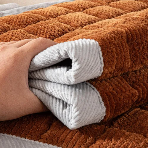 Vista 2 de Funda de sofá lavable para perros, alfombrilla antideslizante para gatos, manta para proteger los muebles, funda mullida para sofá de 3 cojines