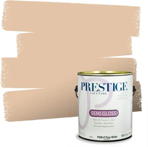 Vista 50 de Pintura 2 en 1, para primera mano y para exterior, de Prestige Paints, E100-N-1120BM