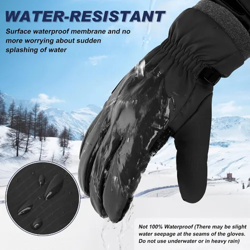 Vista 8 de Sukeen Guantes de invierno resistentes al viento para clima frío, suaves y cálidos para pantalla táctil, antideslizantes, guantes de invierno