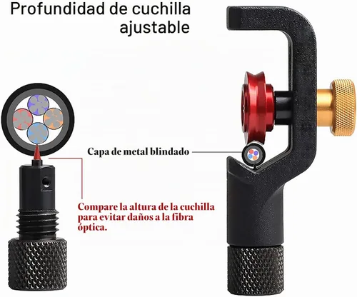 Vista 8 de Cuchillo Transversal de Pelado de Cable Blindado 4-10MM - Pelacables de Fibra Óptica FTTH Cortador de Cable de Fibra Blindado - Herramienta