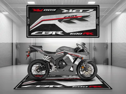 Vista 6 de Alfombra de estacionamiento para motocicleta Honda CBR 600RR Modelo, Alfombra de exhibición y de fosa, alfombra lavable antideslizante para garaje