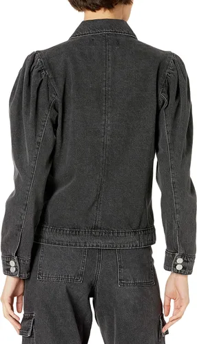 Vista 2 de KENDALL + KYLIE Chaqueta vaquera de manga abombada para mujer, exclusiva de Tienda