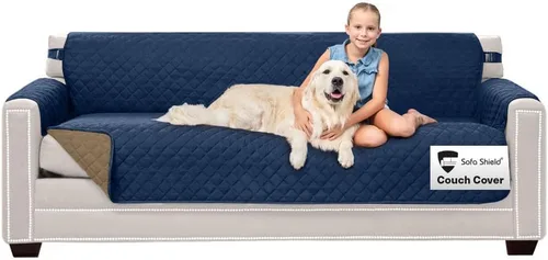 Vista 121 de Sofa Shield - Funda para sofá Loveseat con correa patentada, protector de cojín, funda reversible diseñada en EE. UU. resistente a manchas
