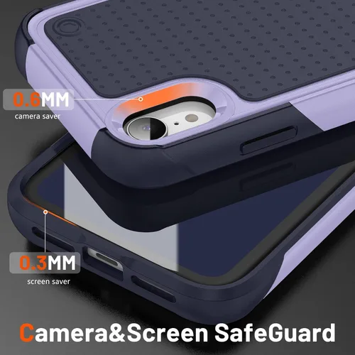 Vista 97 de Jeylly Funda para iPhone SE/Funda para iPhone 5S, Exterior de Plástico Duro que Absorbe Golpes + Interior de Silicona de Goma Defensor contra
