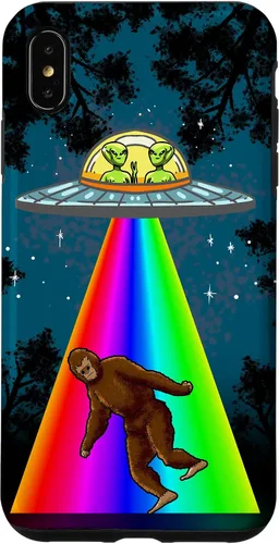 Vista 7 de Funda de regalo para iPhone 14 Alien Bigfoot Sasquatch con diseño de OVNI Galaxy Space Lover