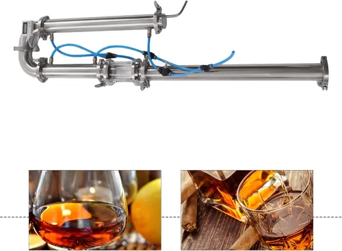 Vista 9 de Nueva torre de destilación tubular con malla de cobre de vidrio de vista 2 '' destilador de equipo de elaboración de cerveza nacional, columna