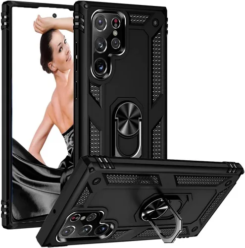 Vista 10 de Funda para Samsung Galaxy S20 [grado militar] [a prueba de polvo] [a prueba de golpes] cubierta de teléfono con soporte de soporte magnético de 360