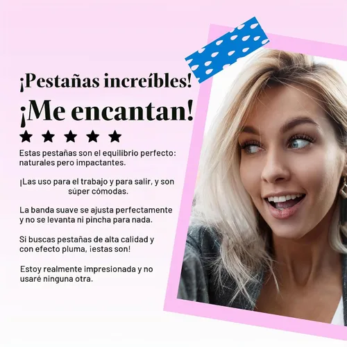 Vista 6 de Pestañas de Aspecto Natural Pestañas Postizas - BEPHOLAN Pestañas Postizas 3D Súper Esponjosas Pestañas Postizas Banda Transparente Pestañas Wispy