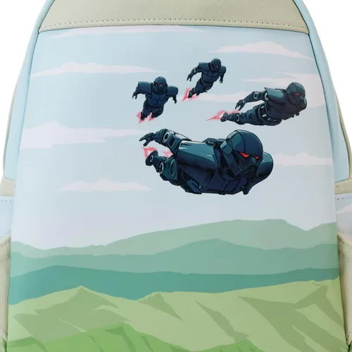 Vista 5 de Loungefly The Mandalorian Grogu Stone - Mini-mochila que brilla en la oscuridad, exclusiva de Tienda