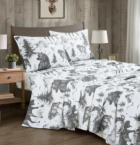 Vista 25 de Chezmoi Collection Juego de sábanas geométricas Lodge de 3 piezas tamaño Twin - Multicolor azul con estampado de diamante, microfibra cepillada