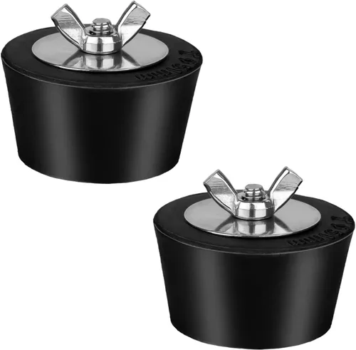 Vista 8 de 2 tapones de invierno para piscina de 1-1/2 pulgadas, expansión de invierno de PVC/tubos de acero con tornillo SS, pernos de acero inoxidable, goma