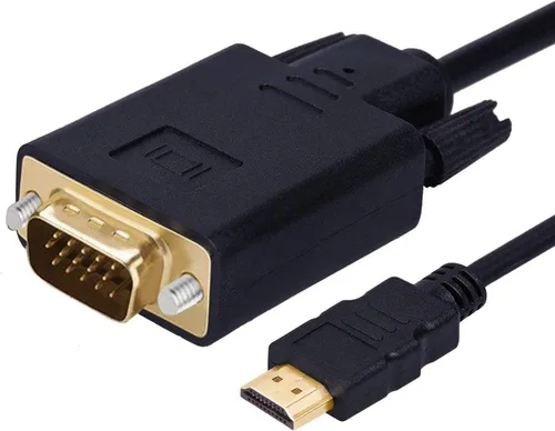 Vista 7 de Wonlyus Cable HDMI a VGA chapado en oro 1080P HDMI macho a VGA macho adaptador de video activo cable convertidor (3 pies/3.3 ft)