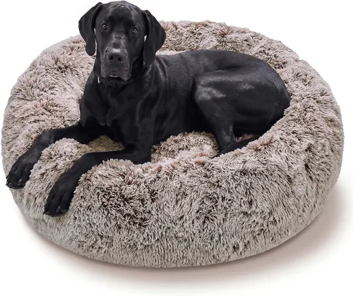 Vista 46 de JOLLYVOGUE - Cama para perros y gatos, cama relajante y antiestrés para mascotas y perros pequeños, cojín esponjoso en forma de dona para mascotas