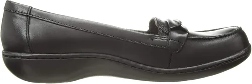Vista 6 de Clarks Mocasines Ashland Bubble para mujer, Cuero negro